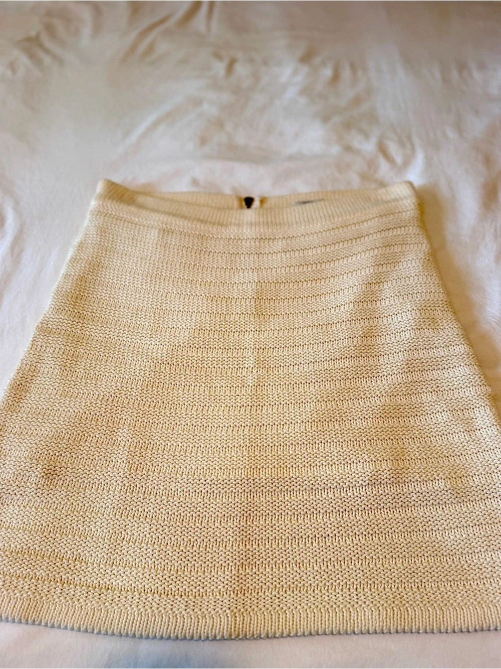 Madewell 100% Cotton Cream Knit Women's Skirt - Classic A-Line